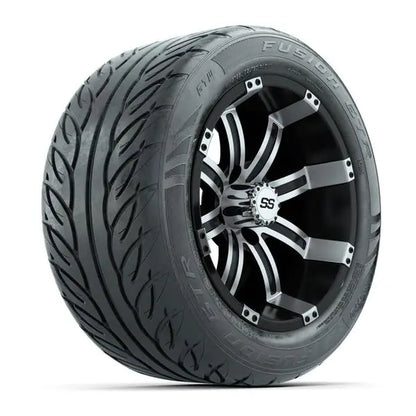 255/45-R14 GTW Fusion GTR Street Tire mounted on 14x7 Tempest Machined and Black Wheel
