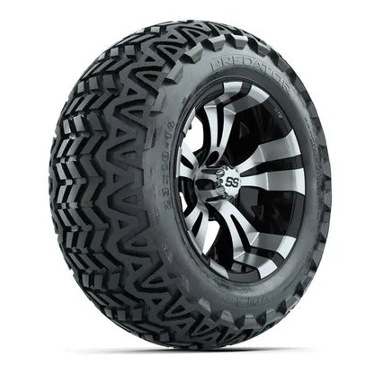 22x10-14 GTW Predator All Terrain Tire mounted on 14x7 Vampire Machined and Black Wheel