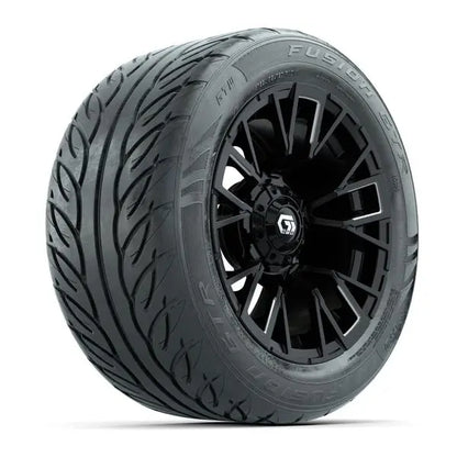 255/45-R14 GTW Fusion GTR Street Tire mounted on 14x7 Vandal Machined and Black Wheel