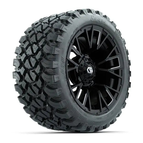 23x10-R14 GTW Nomad Radial All Terrain Tire mounted on 14x7 Vandal Machined and Black Wheel