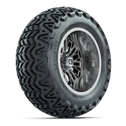 14" GTW Viper Wide Chrome Wheels with Lifted Golf Cart Tire