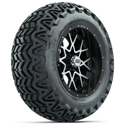 23x10-14 GTW Predator All Terrain Tire mounted on 14x7 Vortex Machined and Black Wheel 