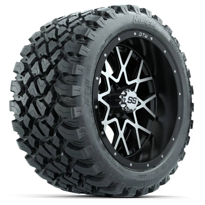 23x10-R14 GTW Nomad Radial All Terrain Tire mounted on 14x7 Vortex Machined and Black Wheel