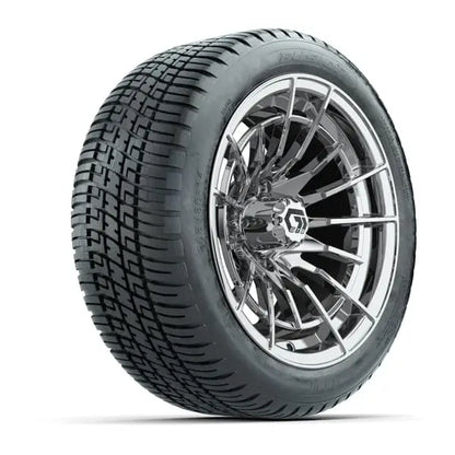 14" GTW Boost Chrome Wheels with Low Profile Golf Cart Tire
