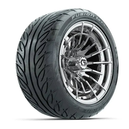 14" GTW Boost Chrome Wheels with Low Profile Golf Cart Tire
