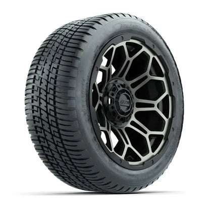 14" GTW Bravo Matte Bronze Wheels with Low Profile Golf Cart Tire