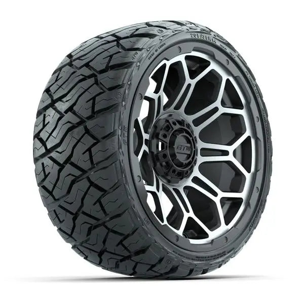 205/35-R14 GTW Maverick Radial All Terrain Tire mounted on 14x7 Bravo Matte Grey Wheel