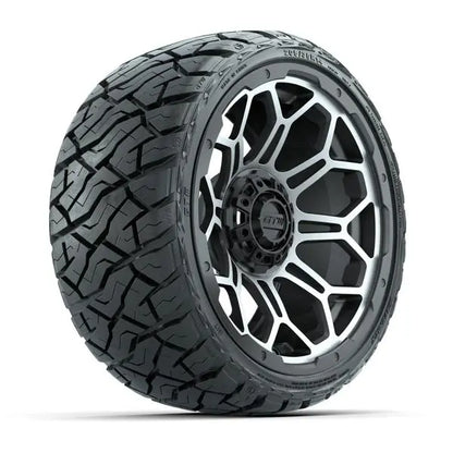 205/35-R14 GTW Maverick Radial All Terrain Tire mounted on 14x7 Bravo Matte Grey Wheel
