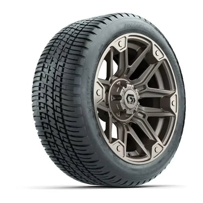 14" GTW Graffiti Satin Bronze Wheels with Low Profile Golf Cart Tire