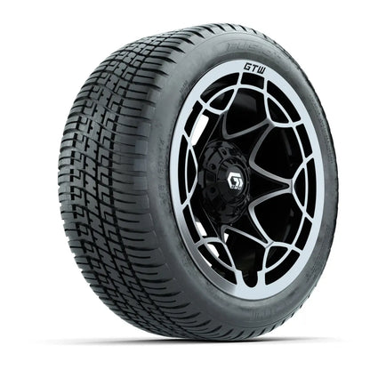 14" GTW Nexus Silver Wheels with Low Profile Golf Cart Tire