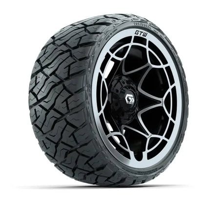14" GTW Nexus Silver Wheels with Low Profile Golf Cart Tire
