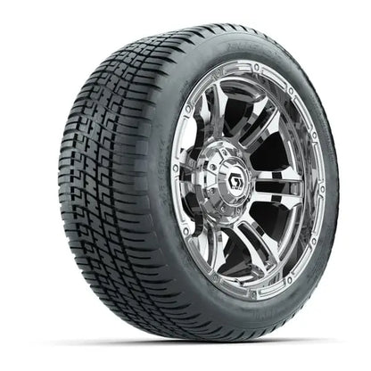14" GTW Shogun Chrome Wheels with Low Profile Golf Cart Tire