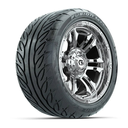 14" GTW Shogun Chrome Wheels with Low Profile Golf Cart Tire