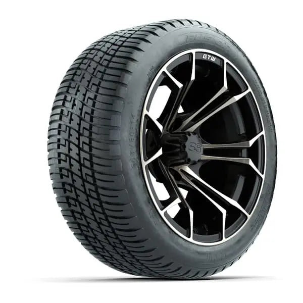 14" GTW Spyder Matte Bronze Wheels with Low Profile Golf Cart Tire