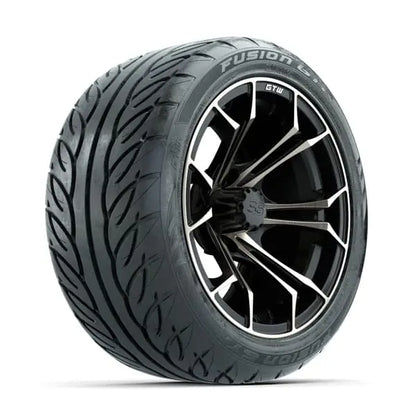 14" GTW Spyder Matte Bronze Wheels with Low Profile Golf Cart Tire