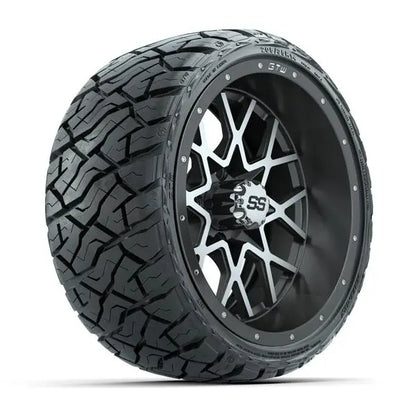 205/35-R14 GTW Maverick Radial All Terrain Tire mounted on 14x7 Vortex Matte Grey Wheel