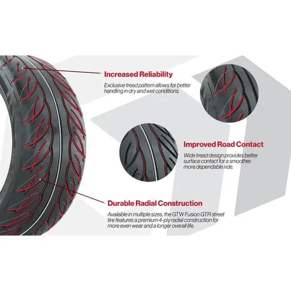 205/40-R14 GTW Fusion GTR Street Tire Tread Specs