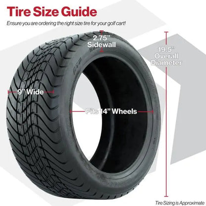 225/30-14 GTW Mamba Street Tire Size Guide