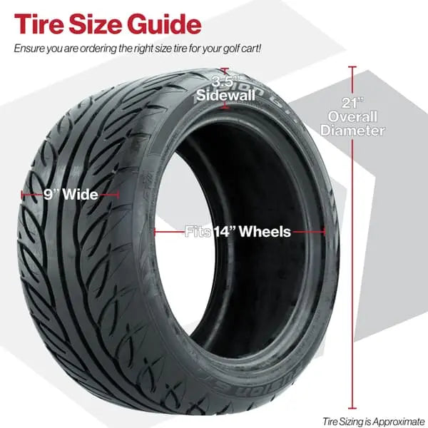 225/40-R14 GTW Fusion GTR Street Tire Size Guide