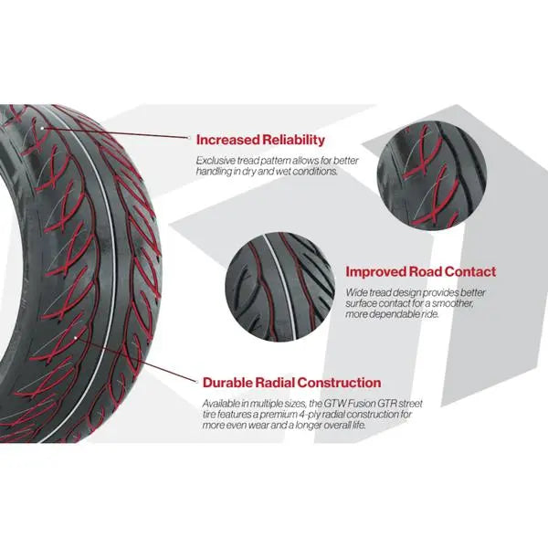 225/40-R14 GTW Fusion GTR Street Tire Tread Specs