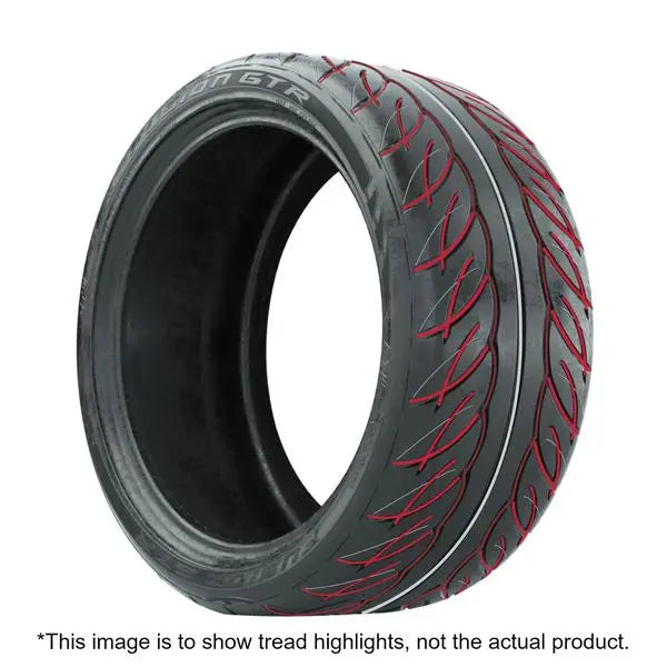 225/40-R14 GTW Fusion GTR Street Tire Tread Highlights