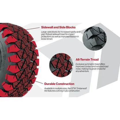 22x10-14 GTW Timberwolf All Terrain Tire Tread Specs