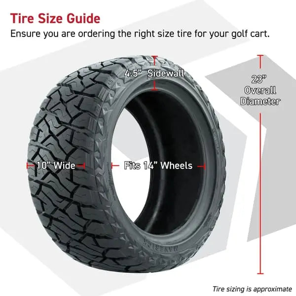 23x10-R14 GTW Maverick Radial All Terrain Tire Size Guide