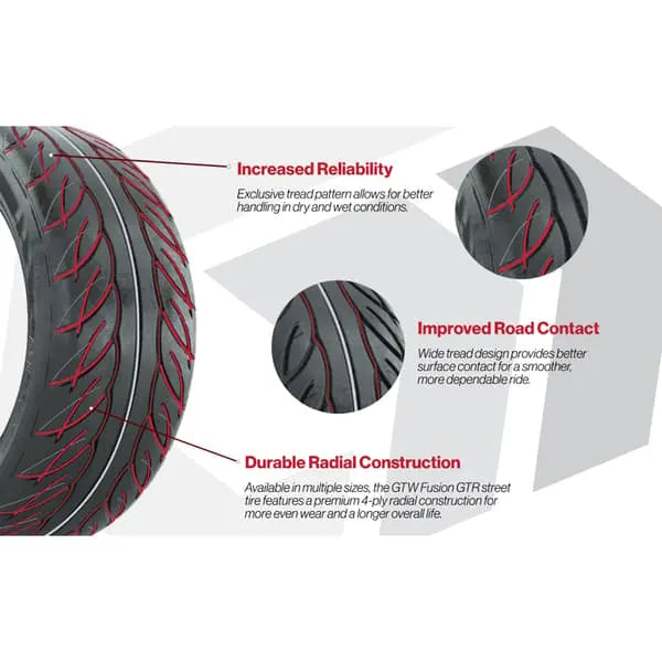 255/45-R14 GTW Fusion GTR Street Tire Tread Specs