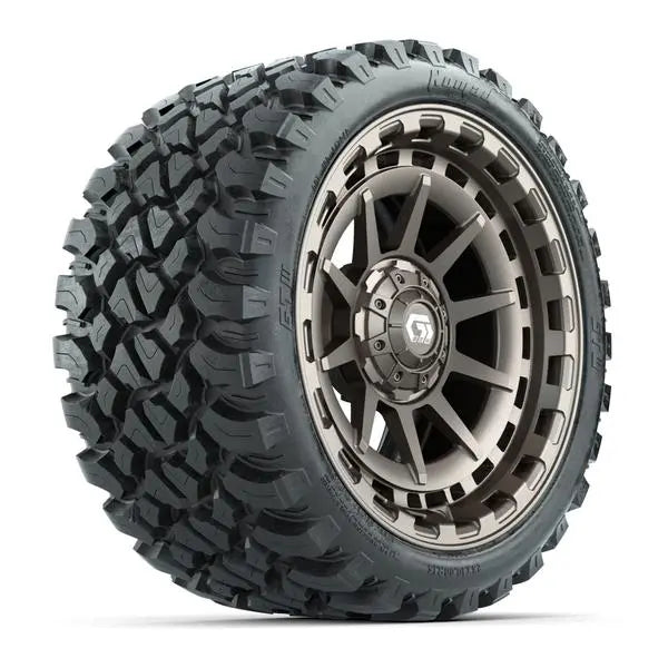 23x10-R15 GTW Nomad Radial All Terrain Tire mounted on 15x7 Barricade Satin Bronze Wheel