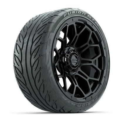 215/40-R15 GTW Fusion GTR Street Tire mounted on 15x7 Bravo Matte Black Wheel