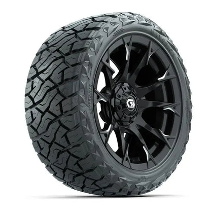 23x10-R15 GTW Maverick Radial All Terrain Tire mounted on 15x7 Diablo Gloss Black Wheel