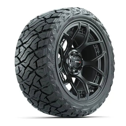 23x10-R15 GTW Maverick Radial All Terrain Tire mounted on 15x7 MadJax Evolution Matte Black Wheel