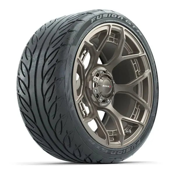 215/40-R15 GTW Fusion GTR Street Tire mounted on 15x7 MadJax Evolution Matte Bronze Wheel