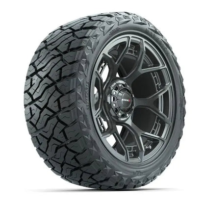 23x10-R15 GTW Maverick Radial All Terrain Tire mounted on 15x7 MadJax Evolution Gunmetal Wheel