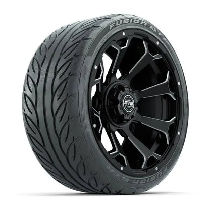 215/40-R15 GTW Fusion GTR Street Tire mounted on 15x7 Raven Machined and Black Wheel