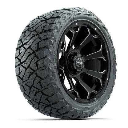 23x10-R15 GTW Maverick Radial All Terrain Tire mounted on 15x7 Raven Machined and Black Wheel
