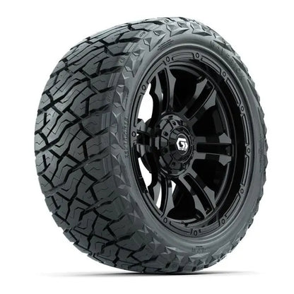 23x10-R15 GTW Maverick Radial All Terrain Tire mounted on 15x7 Shogun Gloss Black Wheel