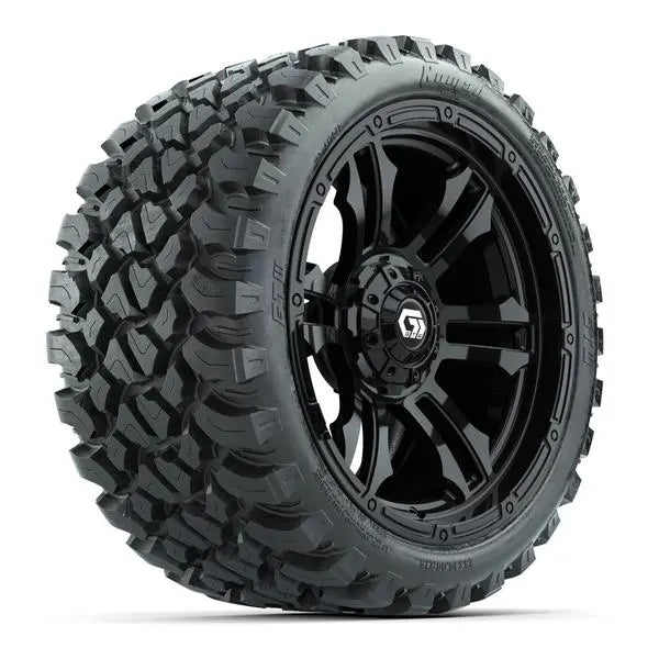 23x10-R15 GTW Nomad Radial All Terrain Tire mounted on 15x7 Shogun Gloss Black Wheel