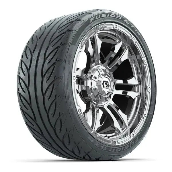 215/40-R15 GTW Fusion GTR Street Tire mounted on 15x7 Shogun Chrome Wheel
