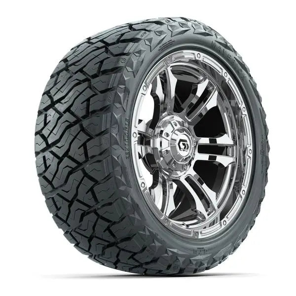 23x10-R15 GTW Maverick Radial All Terrain Tire mounted on 15x7 Shogun Chrome Wheel