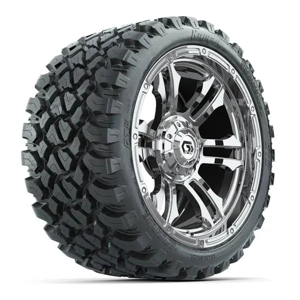 23x10-R15 GTW Nomad Radial All Terrain Tire mounted on 15x7 Shogun Chrome Wheel