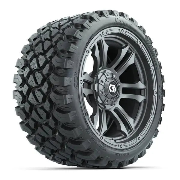 23x10-R15 GTW Nomad Radial All Terrain Tire mounted on 15x7 Shogun Gloss Gunmetal Wheel