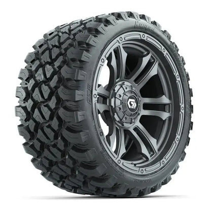 23x10-R15 GTW Nomad Radial All Terrain Tire mounted on 15x7 Shogun Gloss Gunmetal Wheel
