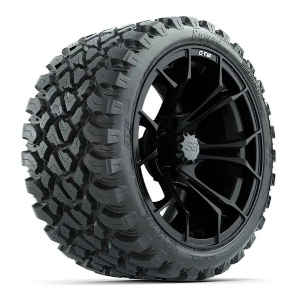 23x10-R15 GTW Nomad Radial All Terrain Tire mounted on 15x7 Spyder Matte Black Wheel