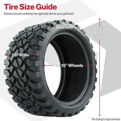 15" GTW Spyder Matte Silver Wheels with Lifted Tire Combo