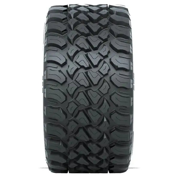 15" GTW Assault Gloss Black Wheels with 23x10R15 Nomad Steel Belted AT Tires