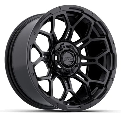 15" GTW Bravo Matte Black Wheels with Lifted Tire Combo