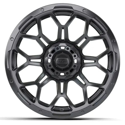 15" GTW Bravo Matte Black Wheels with Lifted Tire Combo