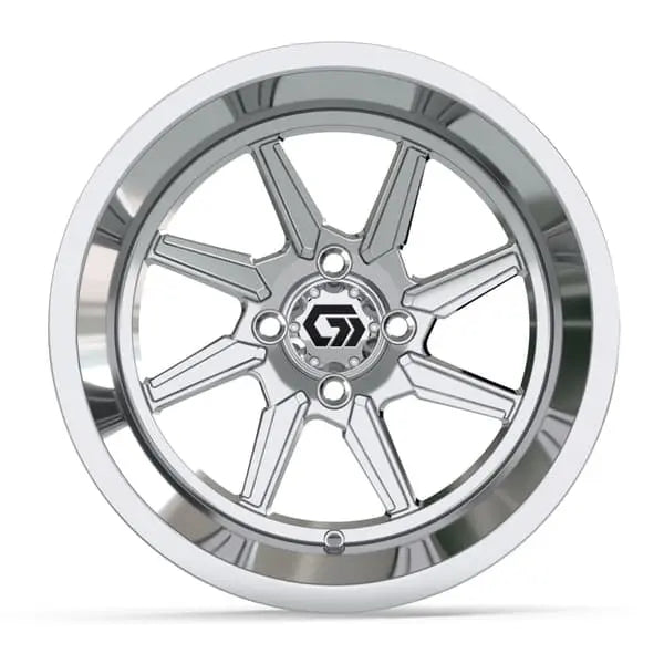 15" GTW Reaper Chrome Wheels with 23x10R15 Maverick Radial AT Tires