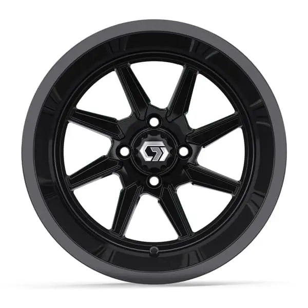 15" GTW Reaper Gloss Black Wheels with 23x10R15 Maverick Radial AT Tires
